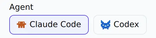 The two agents DevBridge drives. It signs in as you on your machine, so the plan you already pay for is the plan that does the work.